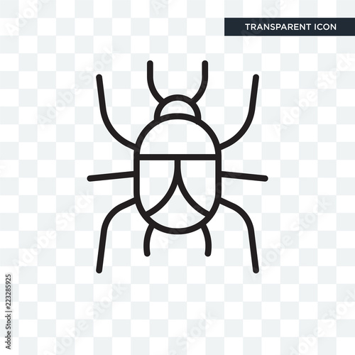 Beetle vector icon isolated on transparent background, Beetle logo design