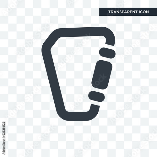 Carabiner vector icon isolated on transparent background, Carabiner logo design