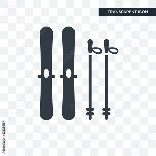 Skii vector icon isolated on transparent background, Skii logo design