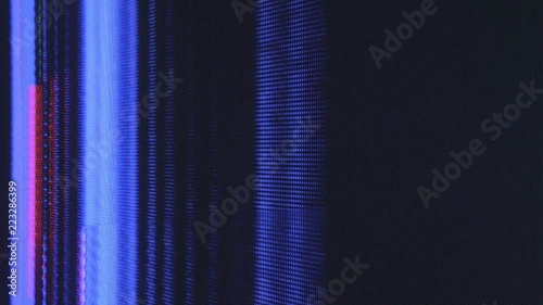 Arstistic analog glitch on old cathode screen.