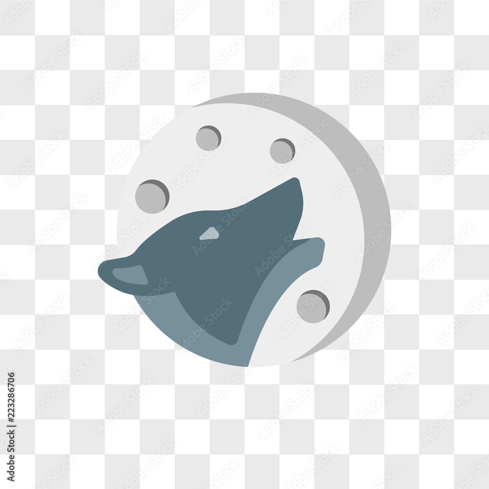Wolf vector icon isolated on transparent background, Wolf logo design