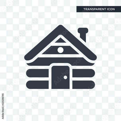 Cabin vector icon isolated on transparent background, Cabin logo design