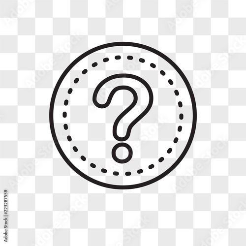 Question vector icon isolated on transparent background, Question logo design