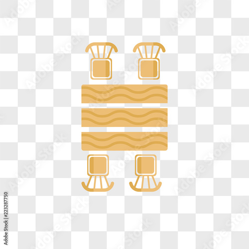 Picnic table vector icon isolated on transparent background, Picnic table logo design