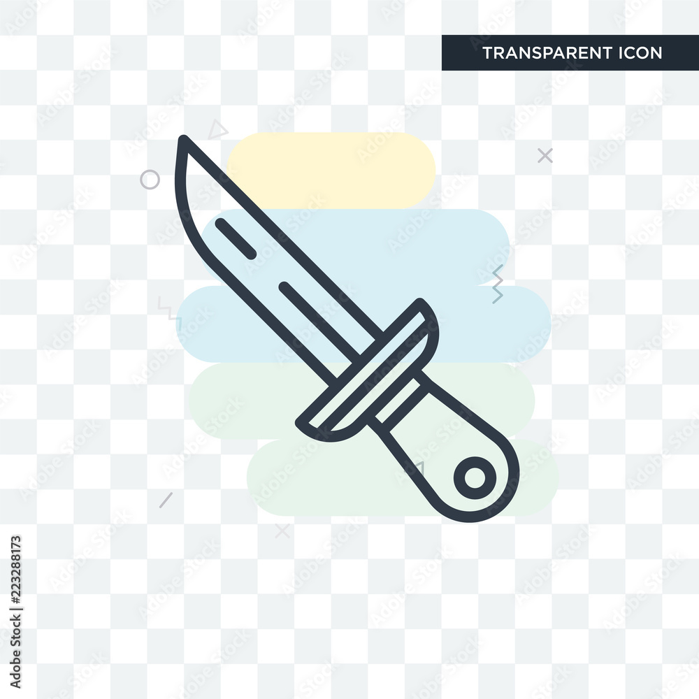 Knife vector icon isolated on transparent background, Knife logo design Knife vector icon isolated on transparent background, Knife logo design