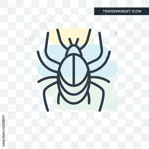 Beetle vector icon isolated on transparent background, Beetle logo design
