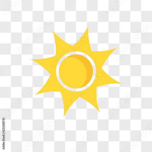sun vector icon isolated on transparent background, sun logo design