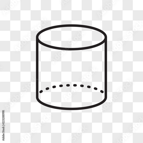 Cylinder vector icon isolated on transparent background, Cylinder logo design