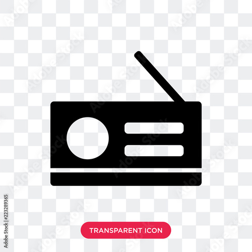 Radio vector icon isolated on transparent background, Radio logo design