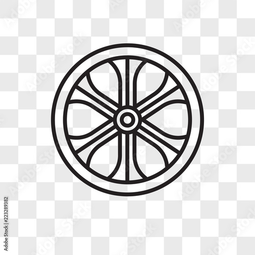 Alloy wheel vector icon isolated on transparent background, Alloy wheel logo design