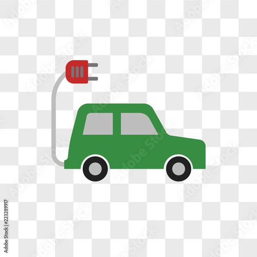 Electric car vector icon isolated on transparent background, Electric car logo design