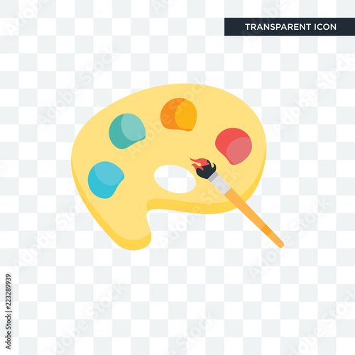 Paint palette vector icon isolated on transparent background, Paint palette logo design