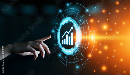 Financial Graph. Stock Market chart. Forex Investment Business Internet Technology concept