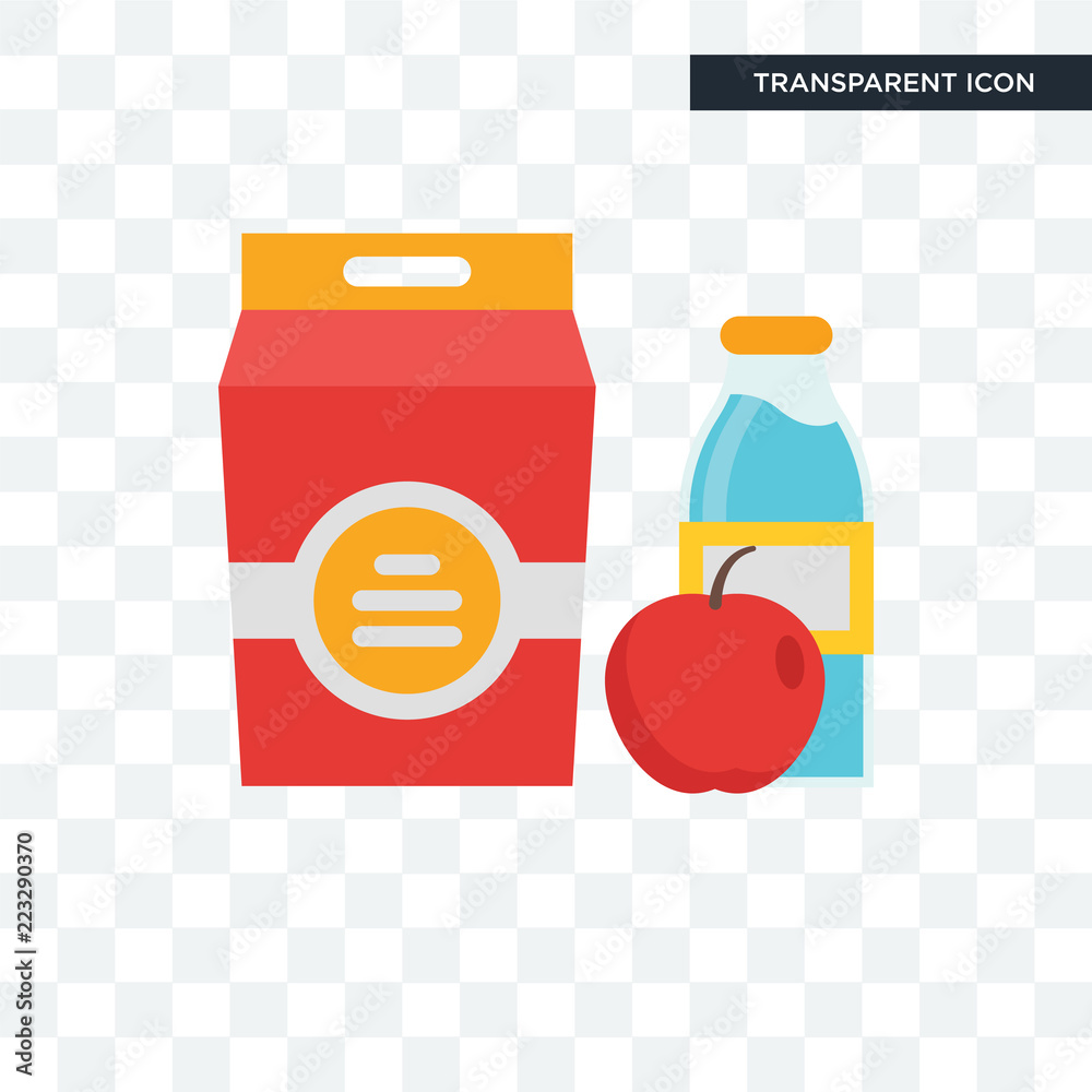 Vecteur Stock Lunch box vector icon isolated on transparent background, Lunch  box logo design | Adobe Stock