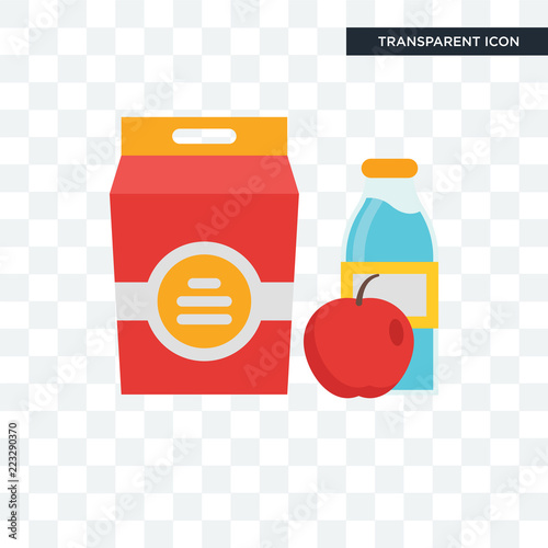 Lunch box vector icon isolated on transparent background, Lunch box logo design