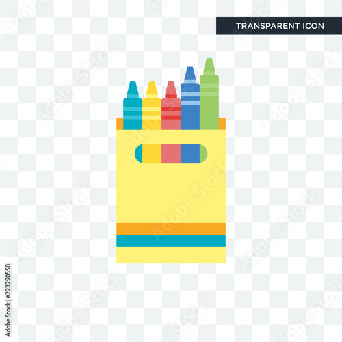 Crayon vector icon isolated on transparent background, Crayon logo design
