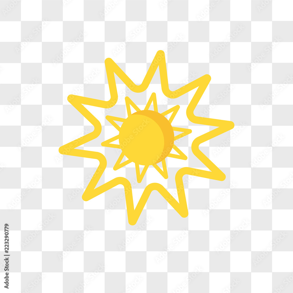 sun vector icon isolated on transparent background, sun logo design