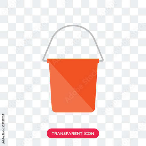 Bucket vector icon isolated on transparent background, Bucket logo design