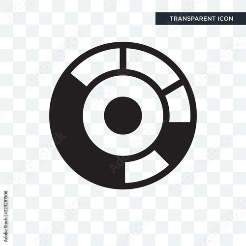 Pie chart vector icon isolated on transparent background, Pie chart logo design