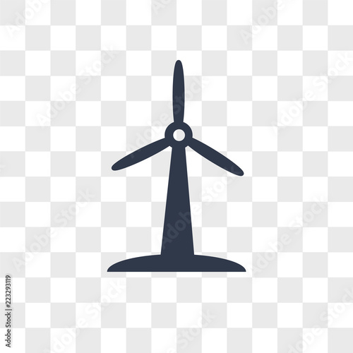 Wind mill vector icon isolated on transparent background, Wind mill logo design