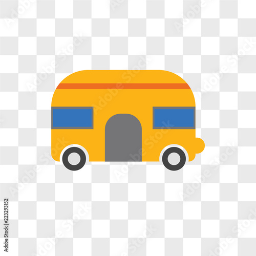 Caravan vector icon isolated on transparent background, Caravan logo design