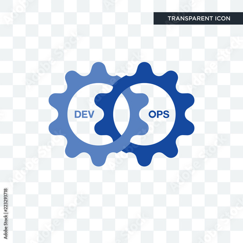 devops vector icon isolated on transparent background, devops logo design