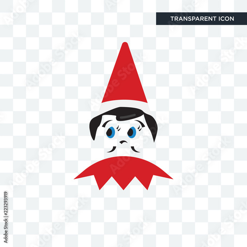 elf  vector icon isolated on transparent background.