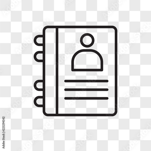Agenda vector icon isolated on transparent background, Agenda logo design