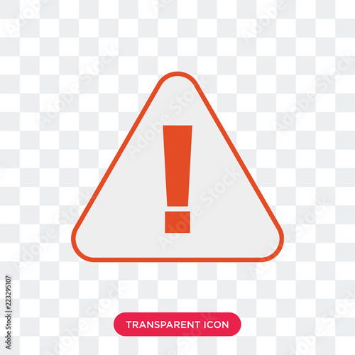 Warning vector icon isolated on transparent background, Warning logo design