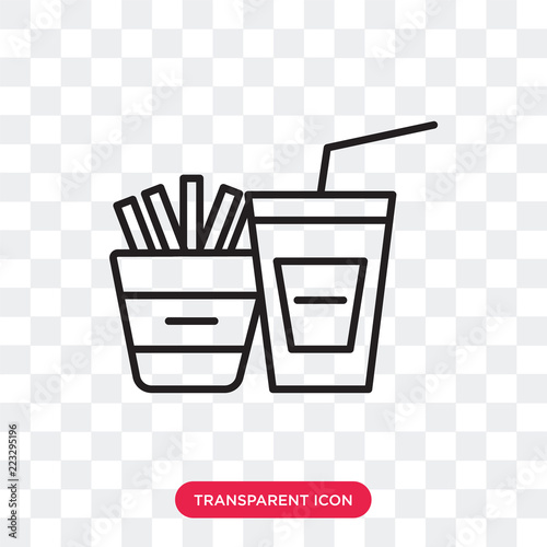 Snack vector icon isolated on transparent background, Snack logo design photo