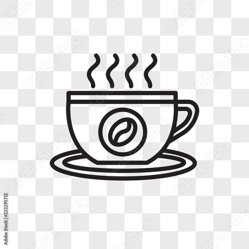 Coffee vector icon isolated on transparent background, Coffee logo design