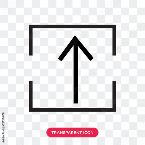 Up arrow vector icon isolated on transparent background, Up arrow logo design