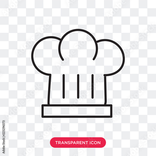 Chef vector icon isolated on transparent background, Chef logo design