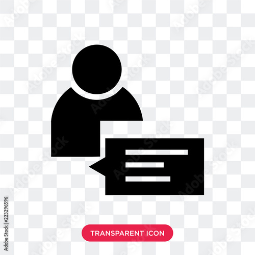Monologue vector icon isolated on transparent background, Monologue logo design