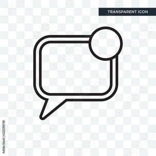 Chat box vector icon isolated on transparent background, Chat box logo design