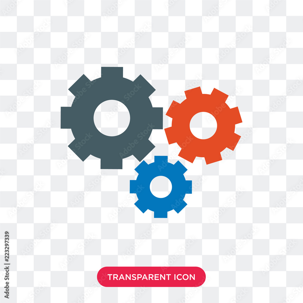 Settings vector icon isolated on transparent background, Settings logo design Settings vector icon isolated on transparent background, Settings logo design