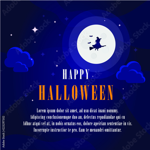 Happy Halloween background design vector illustration