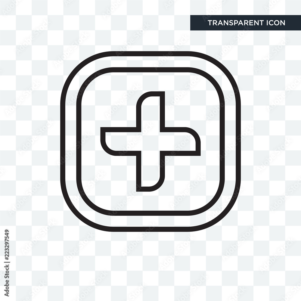 Plus vector icon isolated on transparent background, Plus logo design Plus vector icon isolated on transparent background, Plus logo design