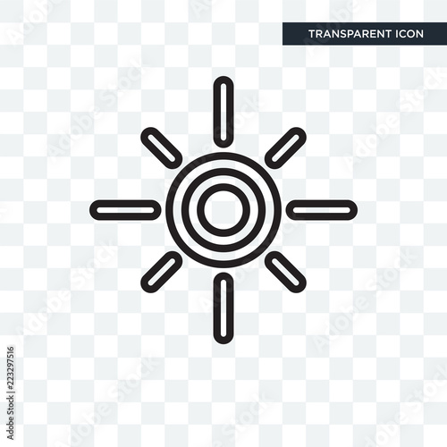 Brightness vector icon isolated on transparent background, Brightness logo design