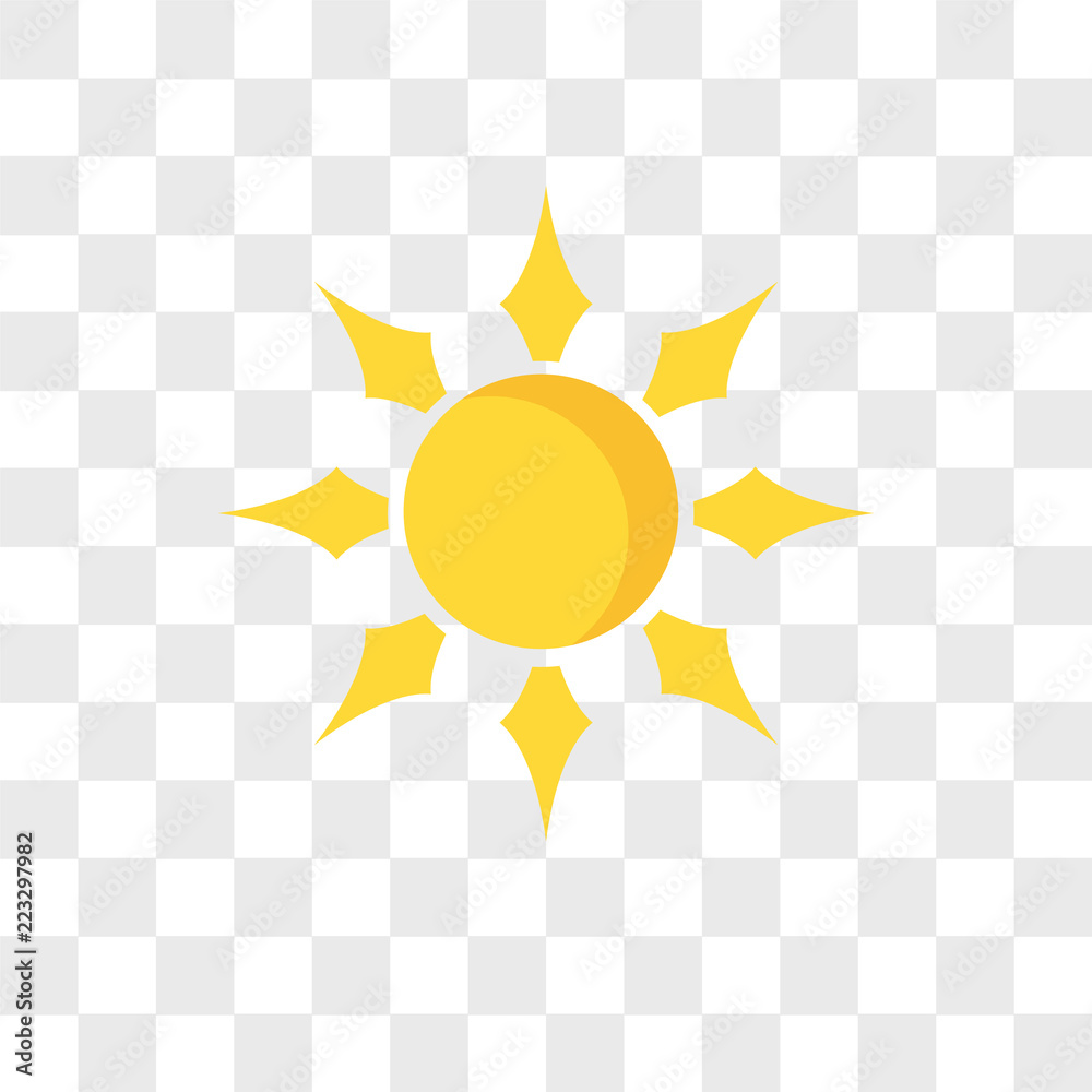 sun vector icon isolated on transparent background, sun logo design