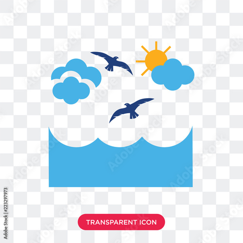 Sea vector icon isolated on transparent background, Sea logo design