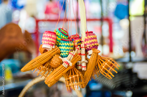 Souvenir gift made from bamboo present lagniappe from the northeast of Thailand