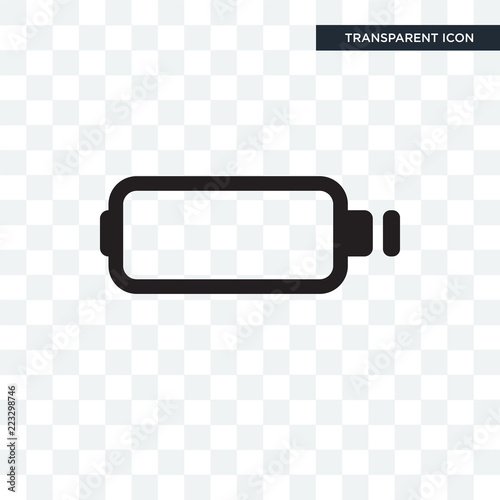 Battery vector icon isolated on transparent background, Battery logo design