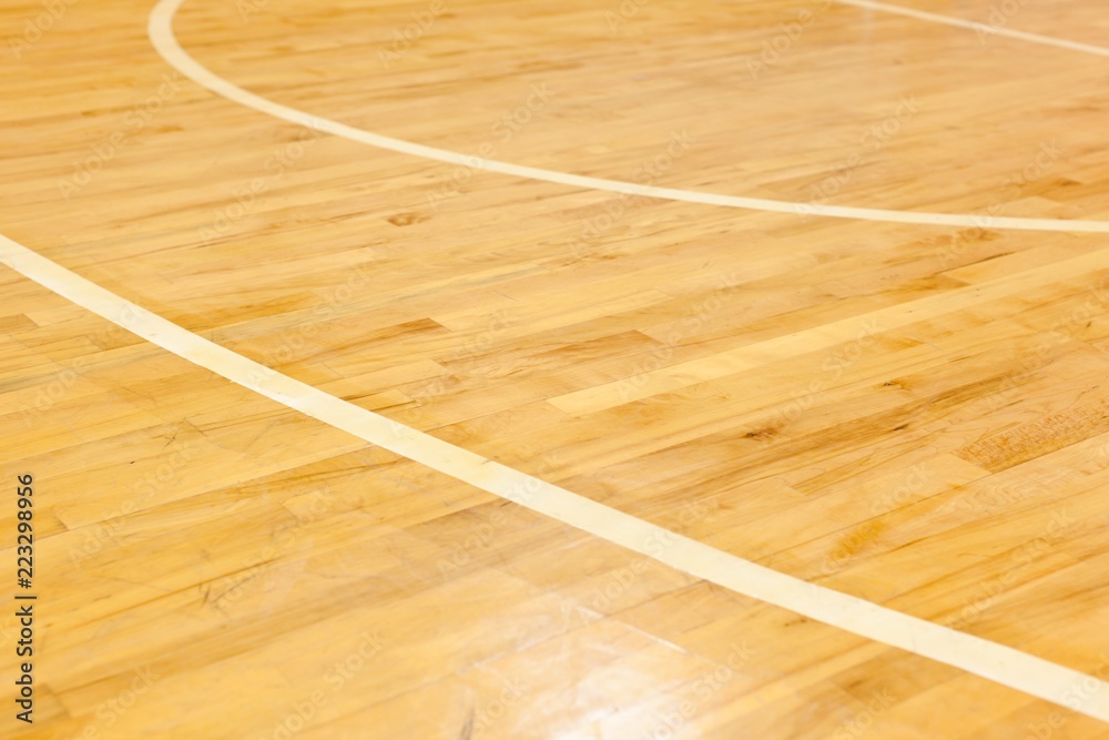 Basketball Court with Wooden Parquet Graphic by RNko · Creative Fabrica