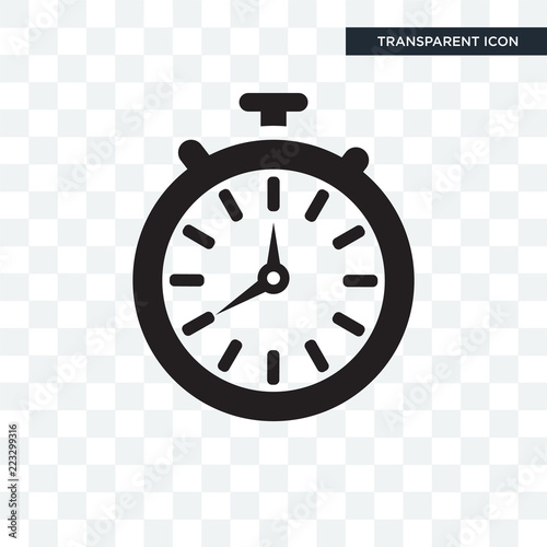 Clock vector icon isolated on transparent background, Clock logo design