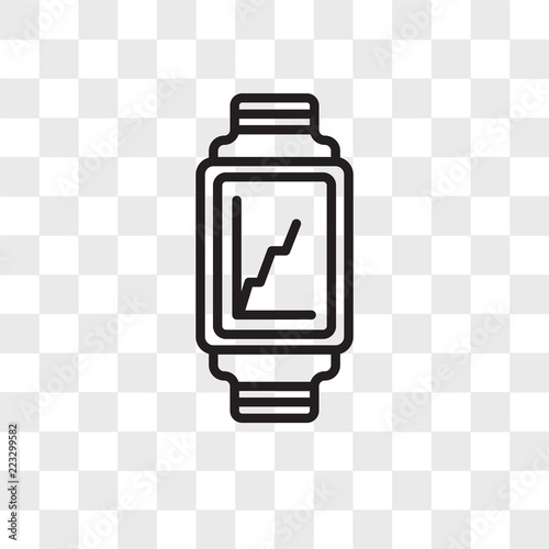 Smartwatch vector icon isolated on transparent background, Smartwatch logo design
