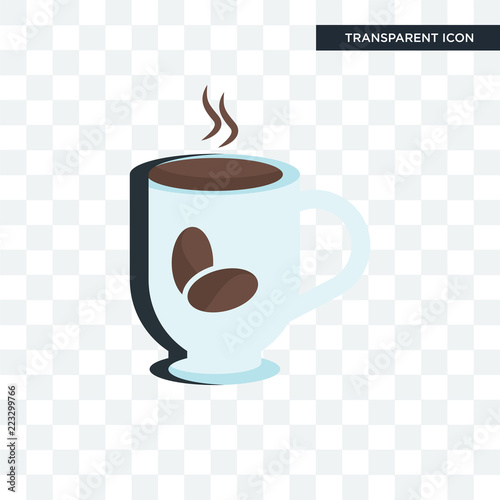 Coffee cup vector icon isolated on transparent background, Coffee cup logo design