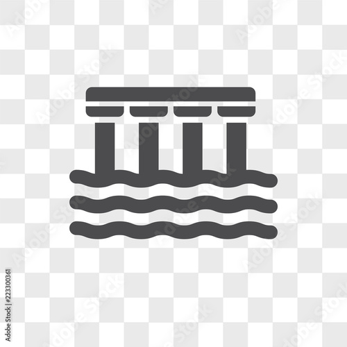 Dock vector icon isolated on transparent background, Dock logo design