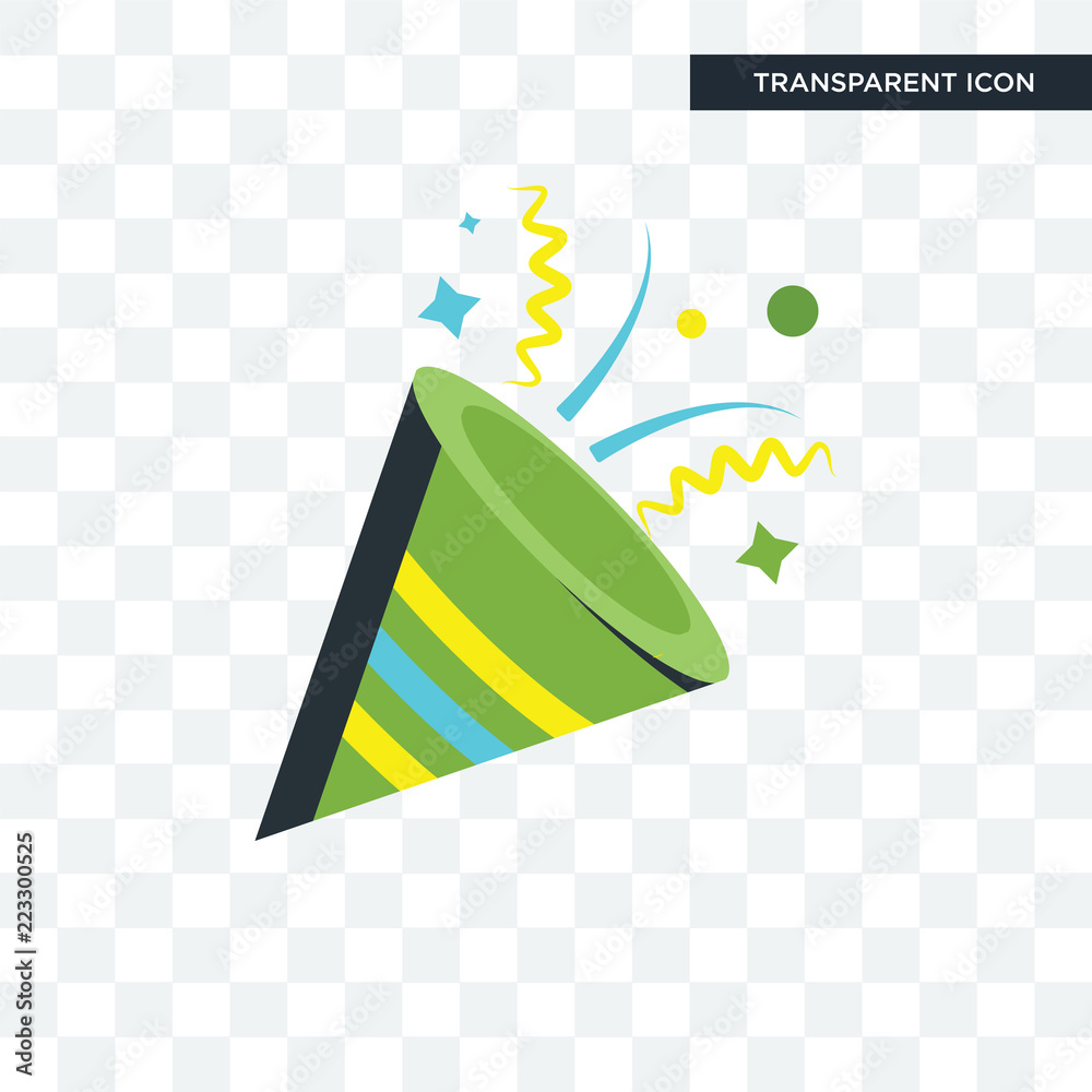 Confetti vector icon isolated on transparent background, Confetti logo