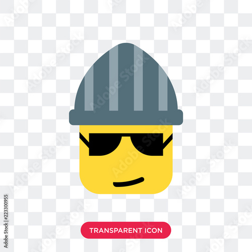 Burglar smile vector icon isolated on transparent background, Burglar smile logo design